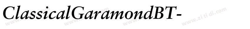ClassicalGaramondBT字体转换