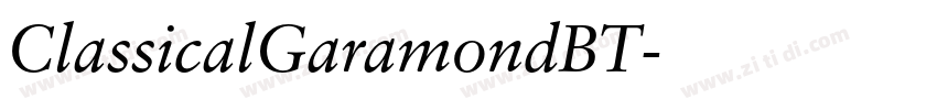 ClassicalGaramondBT字体转换