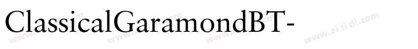 ClassicalGaramondBT字体转换