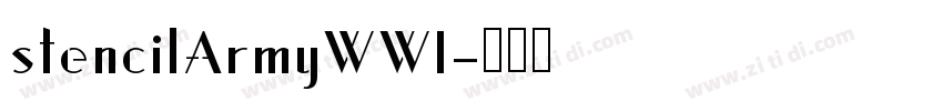 stencilArmyWWI字体转换