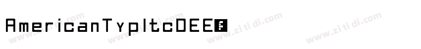 AmericanTypItcDEE字体转换