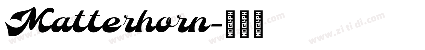 Matterhorn字体转换