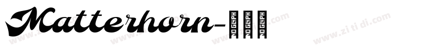 Matterhorn字体转换