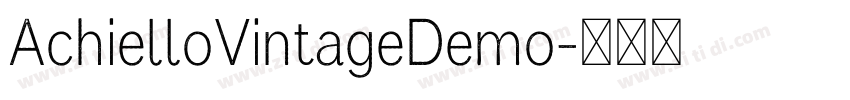 AchielloVintageDemo字体转换
