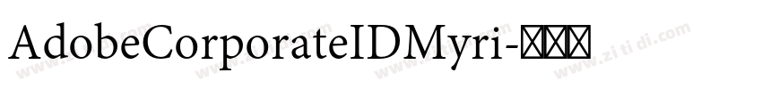 AdobeCorporateIDMyri字体转换