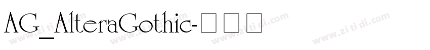 AG_AlteraGothic字体转换
