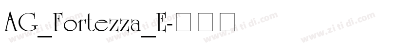 AG_Fortezza_E字体转换
