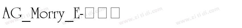 AG_Morry_E字体转换