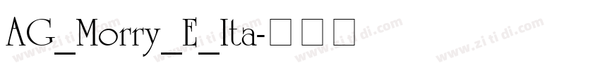 AG_Morry_E_Ita字体转换