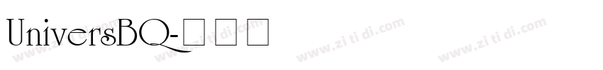UniversBQ字体转换