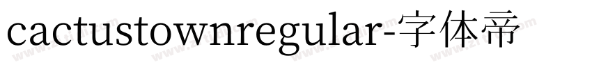 cactustownregular字体转换