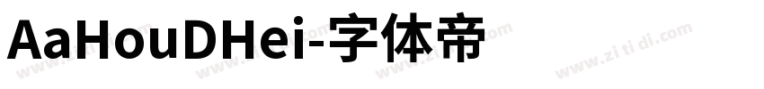 AaHouDHei字体转换