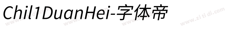 Chil1DuanHei字体转换