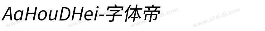 AaHouDHei字体转换