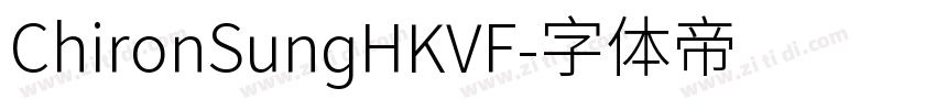 ChironSungHKVF字体转换