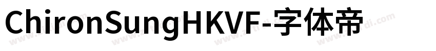 ChironSungHKVF字体转换
