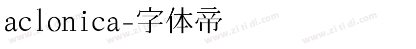 aclonica字体转换