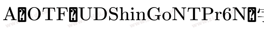 A-OTF-UDShinGoNTPr6N字体转换