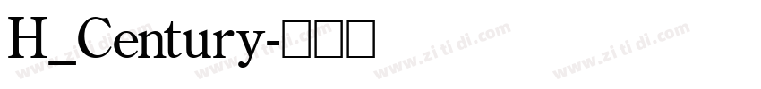 H_Century字体转换 H_Century字体转换