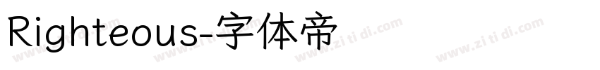 Righteous字体转换