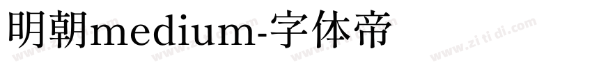 明朝medium字体转换