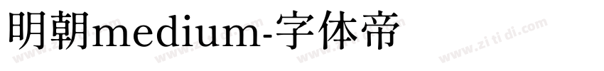 明朝medium字体转换