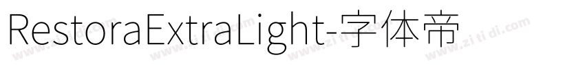 RestoraExtraLight字体转换