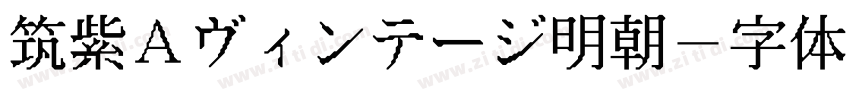 筑紫Aヴィンテージ明朝字体转换