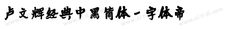 卢文辉经典中黑简体字体转换