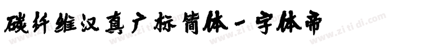 碳纤维汉真广标简体字体转换
