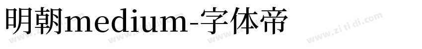 明朝medium字体转换