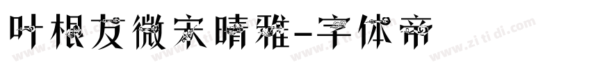叶根友微宋晴雅字体转换