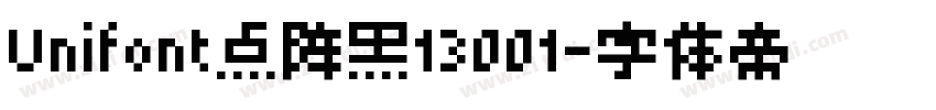 Unifont点阵黑13001字体转换