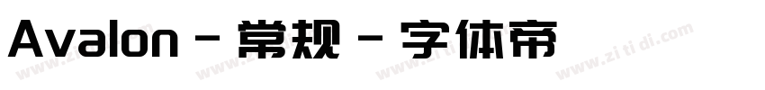 Avalon-常规字体转换