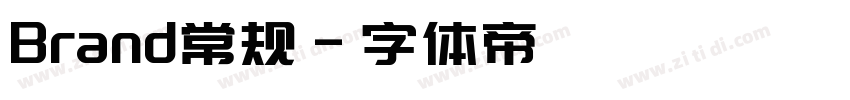 Brand常规字体转换