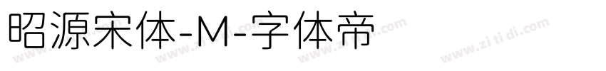 昭源宋体-M字体转换