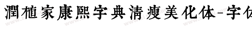 润植家康熙字典清瘦美化体字体转换