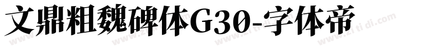 文鼎粗魏碑体G30字体转换