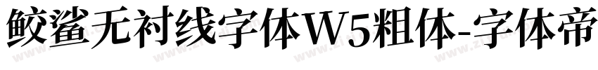 鲛鲨无衬线字体W5粗体字体转换