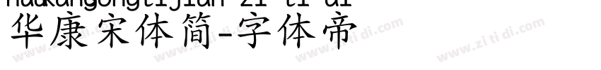华康宋体简字体转换