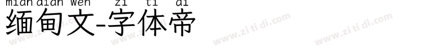 缅甸文字体转换
