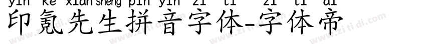 印氪先生拼音字体字体转换