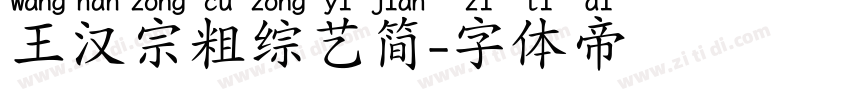 王汉宗粗综艺简字体转换