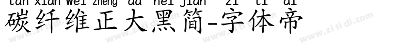 碳纤维正大黑简字体转换