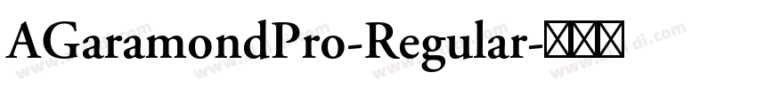 AGaramondPro-Regular字体转换