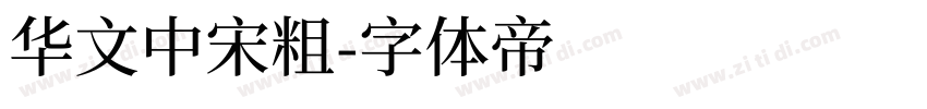 华文中宋粗字体转换
