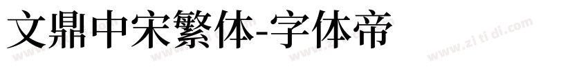 文鼎中宋繁体字体转换