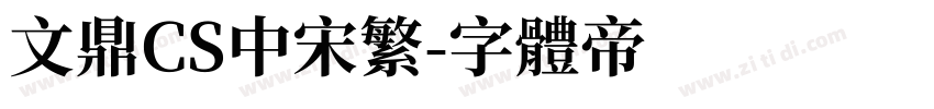 文鼎CS中宋繁字体转换