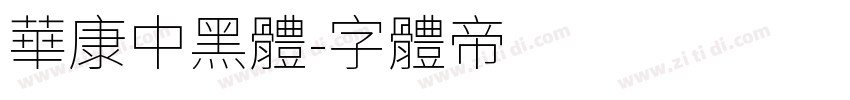 華康中黑體字体转换
