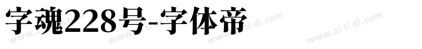 字魂228号字体转换